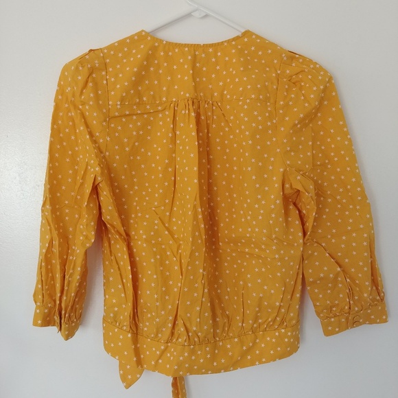 Madewell Yellow Star Scatter Wrap Top - Picture 5 of 5